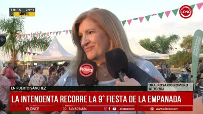La intendenta recorri&oacute; la 9&ordm; Fiesta de la Empanada en Puerto S&aacute;nchez